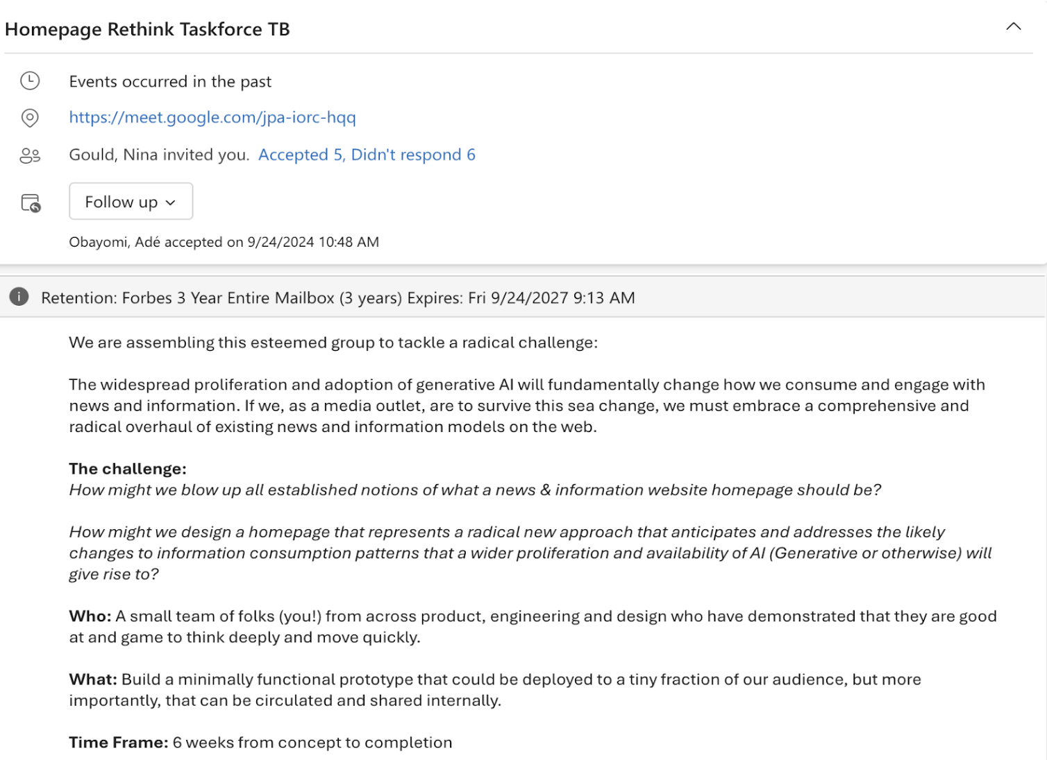 Hackathon Taskforce Invite.
